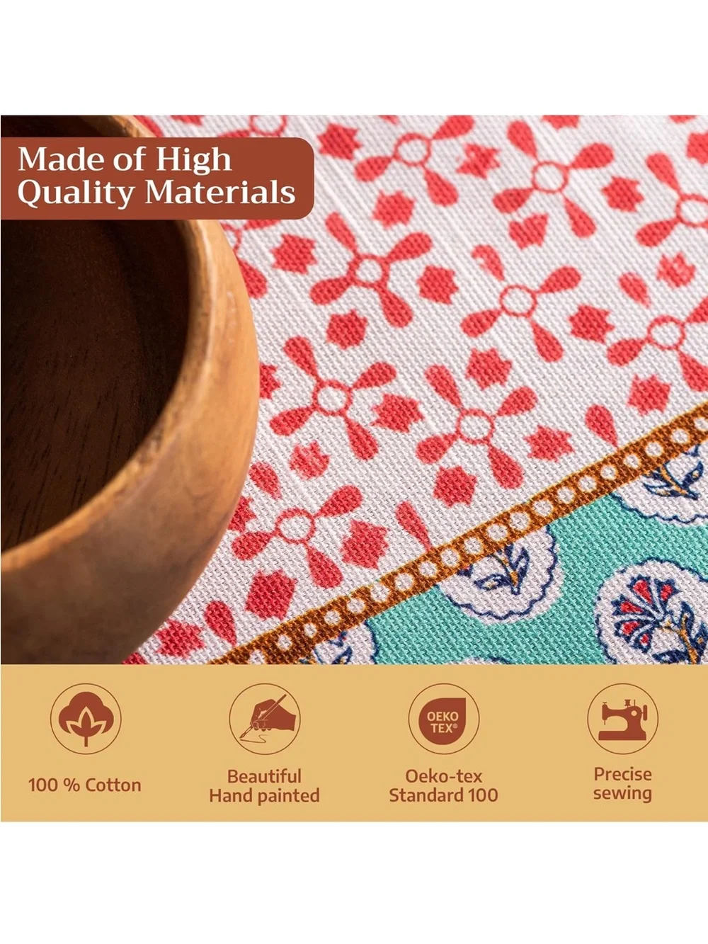 Maison d' Hermine Table Cloth Rectangle Table 100% Cotton 60 x 90 Inches nwt